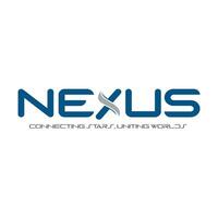 nexus-overbrugging horizonten, fuseren toekomsten logo vector