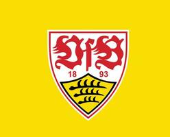 Stuttgart club logo symbool Amerikaans voetbal bundesliga Duitsland abstract ontwerp vector illustratie met geel achtergrond