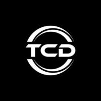 tcd logo ontwerp, inspiratie voor een uniek identiteit. modern elegantie en creatief ontwerp. watermerk uw succes met de opvallend deze logo. vector
