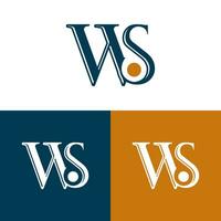 brief ws logo ontwerp sjabloon. - vector. vector