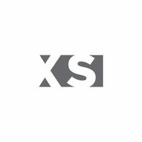 xs logo monogram met ontwerpsjabloon voor negatieve ruimtestijl vector
