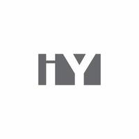 iy logo-monogram met ontwerpsjabloon voor negatieve ruimtestijl vector