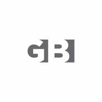 gb logo monogram met ontwerpsjabloon voor negatieve ruimtestijl vector