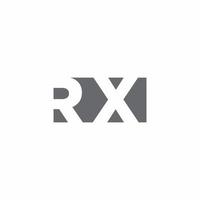 rx logo monogram met ontwerpsjabloon voor negatieve ruimtestijl vector