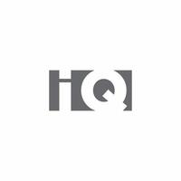 iq logo-monogram met ontwerpsjabloon voor negatieve ruimtestijl vector