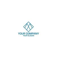 m in diamant logo ontwerp vector