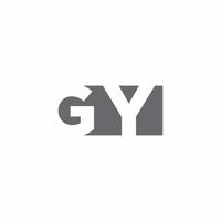 gy logo monogram met ontwerpsjabloon voor negatieve ruimtestijl vector