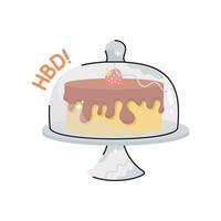 verjaardag taart tekening vector kleurrijk sticker. eps 10 het dossier