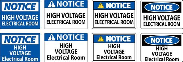 merk op teken hoog Spanning - elektrisch kamer vector