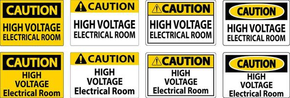 voorzichtigheid teken hoog Spanning - elektrisch kamer vector