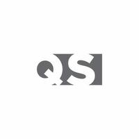 qs logo monogram met ontwerpsjabloon voor negatieve ruimtestijl vector