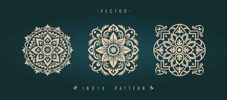 Indisch traditioneel patroon Aziatisch patroon vector