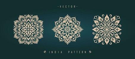 Indisch traditioneel patroon Aziatisch patroon vector