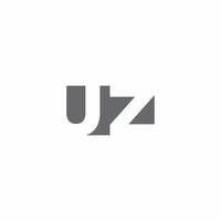 uz logo monogram met ontwerpsjabloon voor negatieve ruimtestijl space vector