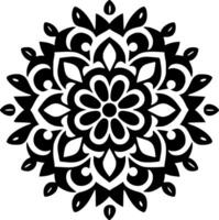 mandala, minimalistische en gemakkelijk silhouet - vector illustratie