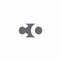 co-logo monogram met ontwerpsjabloon voor negatieve ruimtestijl vector