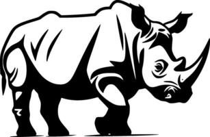 neushoorn, minimalistische en gemakkelijk silhouet - vector illustratie