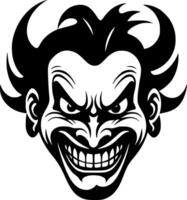 clown - minimalistische en vlak logo - vector illustratie