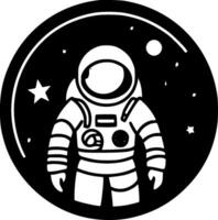 astronaut - minimalistische en vlak logo - vector illustratie