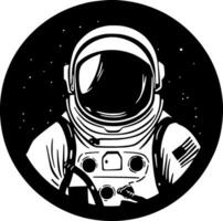 astronaut - minimalistische en vlak logo - vector illustratie