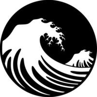 Golf - zwart en wit geïsoleerd icoon - vector illustratie