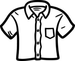 overhemd - minimalistische en vlak logo - vector illustratie