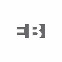 eb logo monogram met ontwerpsjabloon voor negatieve ruimtestijl vector