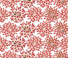 waterverf naadloos patroon met abstract blauw en rood bloemen. oosters ornament vector