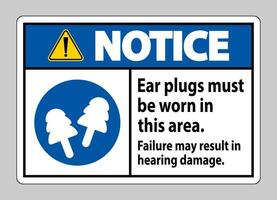 let op teken oordopjes moeten worden gedragen in dit gebied, falen kan leiden tot gehoorbeschadiging vector