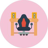 bureau en stoel vector icoon