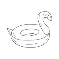 flamingo rubber ring vector illustratie