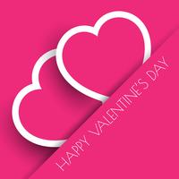 Roze Valentijnsdag harten achtergrond vector