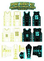 sportief geel strepen Jersey ontwerp sportkleding patroon sjabloon vector