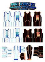 techno sportief helling Jersey ontwerp sportkleding patroon sjabloon vector