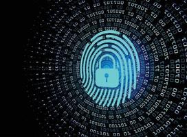 vingerafdruk netwerk cyber security achtergrond. vector