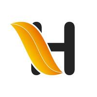logo ontwerp van eerste brief h met blad. natuur logo, blad logo. een uniek, exclusief, elegant, professioneel, schoon, gemakkelijk, modern logo. vector