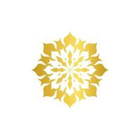gouden spa logo, cirkel logo. vector