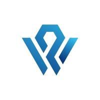 creatief laatste w logo, blauw, gemakkelijk, schoon, eerste logo, vector