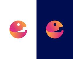 vis met macht teken modern app logo ontwerp sjabloon vector
