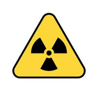 driehoekig radioactief teken. nucleair risico symbool. nucleair energie. vector. vector