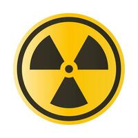 ronde radioactief icoon. een nucleair of atomair icoon. vector. vector