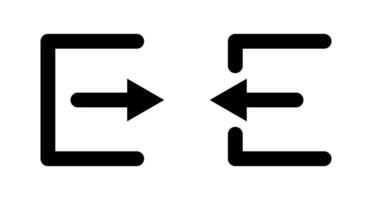 Log in en uitloggen icoon set. teken in en teken uit. vector. vector