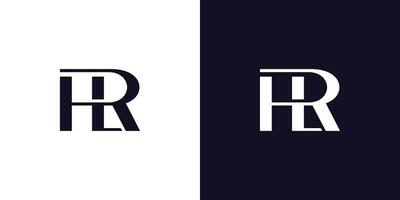 modern en uniek hr logo ontwerp vector