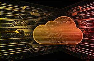 cloud computing cyber circuit toekomstige technologie concept achtergrond vector