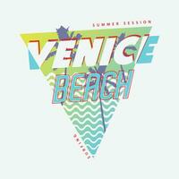 Venetië strand illustratie typografie voor t shirt, poster, logo, sticker, of kleding handelswaar vector