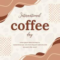 Internationale koffie dag voor sociaal media post vector