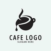 cafe logo vector illustratie ontwerp