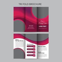 spa driebladige brochure vector sjabloon