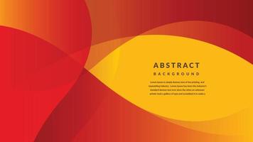 rood oranje kleurverloop golvend abstract behang vector