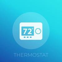 digitaal thermostaatpictogram, vector